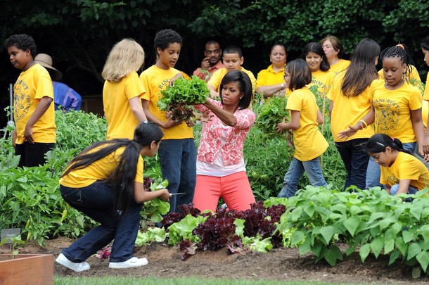 Obama in garden